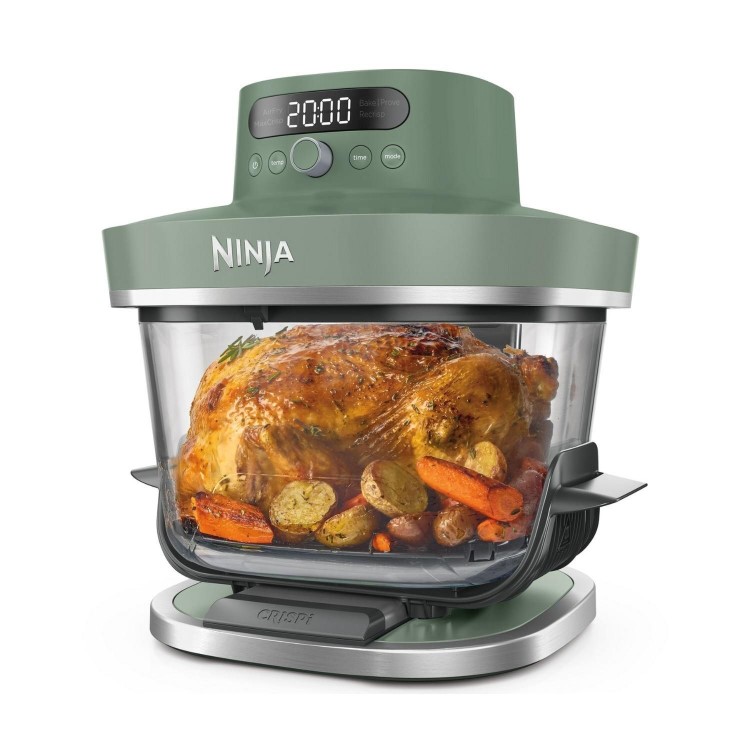 Ninja AS090UKGN CRISPi PRO 5-in-1 Glass Air Fryer – Moss Green  XL Healthy Air Fry Bake Roast & Crisp Cooking System