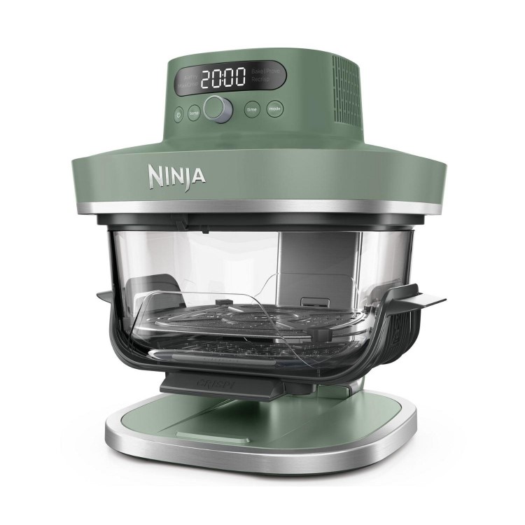 Ninja AS090UKGN CRISPi PRO 5-in-1 Glass Air Fryer – Moss Green  XL Healthy Air Fry Bake Roast & Crisp Cooking System