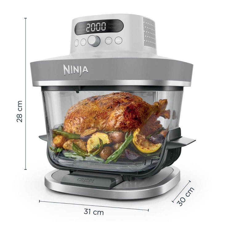 Ninja AS090UKWH CRISPi PRO 5-in-1 Glass Air Fryer – White  Air Fry Roast Bake Reheat & Dehydrate Healthy Crispy Cooking