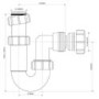 Mcalpine 1.25" 75mm Water Seal Adjustable Inlet Tubular Swivel 'P' Trap with Multifit Outlet