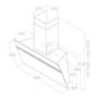 Elica Ascent 60cm Angled Cooker Hood - Black Glass