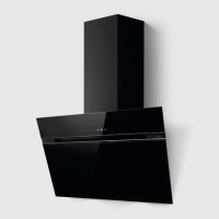 Elica Ascent 80cm Angled Cooker Hood - Black Glass