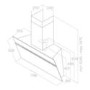 Elica Ascent 80cm Angled Cooker Hood - Black Glass