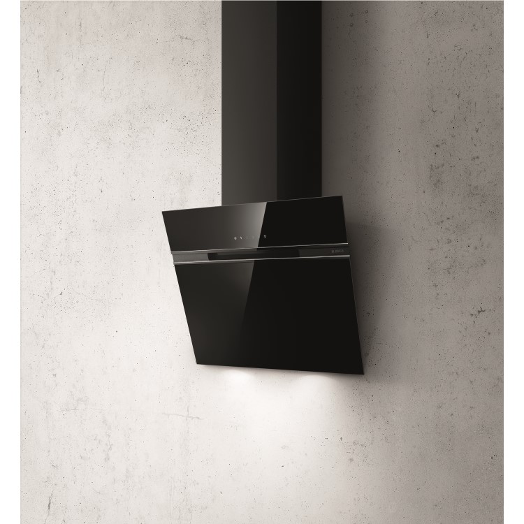 Elica ASC-LED-60-BLK Ascent 60cm Angled Cooker Hood - Black