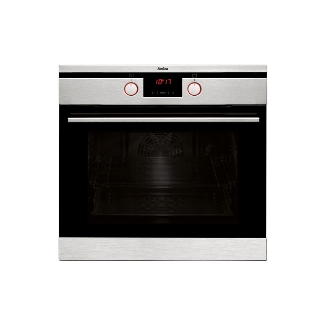 Amica ASC460SS 7-function 65L Single Oven With Pyrolytic Cleaning And Soft Close Door - Stainless St
