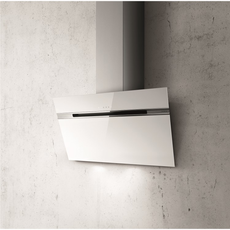 Elica Ascent 80cm Angled Cooker Hood - White