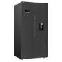 Beko 576 Litre Side by Side American Fridge Freezer with HarvestFresh™ - Black Steel