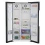 Beko 576 Litre Side by Side American Fridge Freezer with HarvestFresh™ - Black Steel