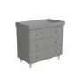 Grey Scandi Pine Wood Changing Unit with 3 Drawers - Astelle