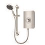 GRADE A1 - Triton Aspirante 9.5kw Electric Shower - Brushed Steel