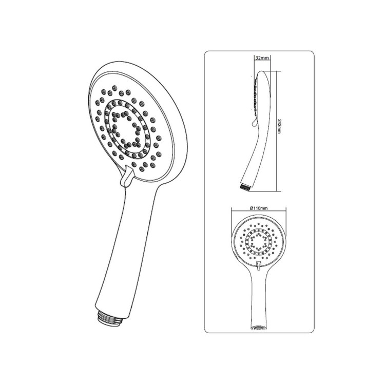 ONLY OPENED - Triton Aspirante 9.5kw Black Electric Shower 