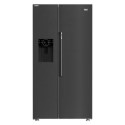 ASP342VPZ Beko 571 Litre Side By Side American Fridge Freezer - Black