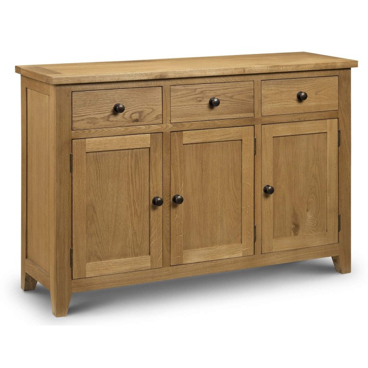 Waxed Oak Sideboard with Storage - Julian Bowen Astoria