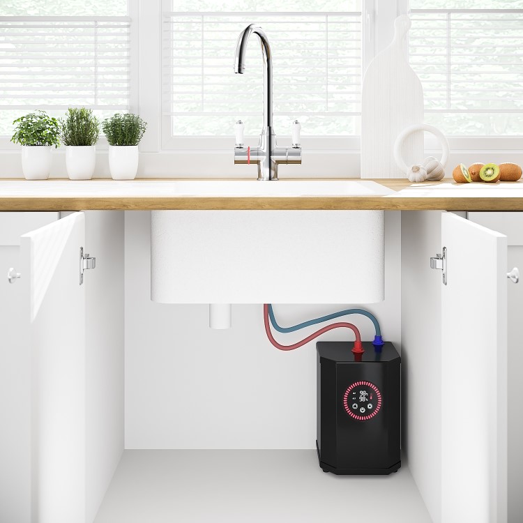 Chrome 3 in 1 Boiling Hot Kitchen Mixer Tap with 3L Boiler and Filter - Pronto Astrid