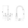 Chrome 3 in 1 Boiling Hot Kitchen Mixer Tap with 3L Boiler and Filter - Pronto Astrid