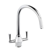 Abode Astral Monobloc Dual Lever Kitchen Sink Mixer Tap - Chrome
