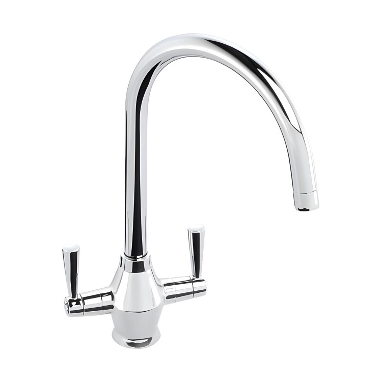 Abode Astral Monobloc Dual Lever Kitchen Sink Mixer Tap - Chrome