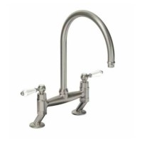 Abode Ludlow Bridge Kitchen Mixer Tap - Brushed Nickel