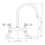 Abode Ludlow Bridge Kitchen Mixer Tap - Brushed Nickel