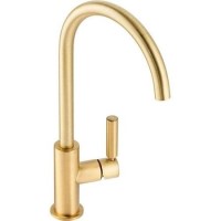 Abode Globe Single Lever Kitchen Mixer Tap - Brushed Brass