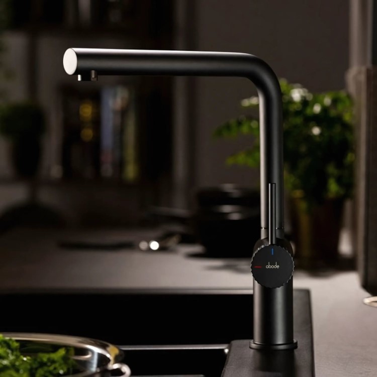 Abode Fraction Kitchen Sink Mixer Tap - Matt Black