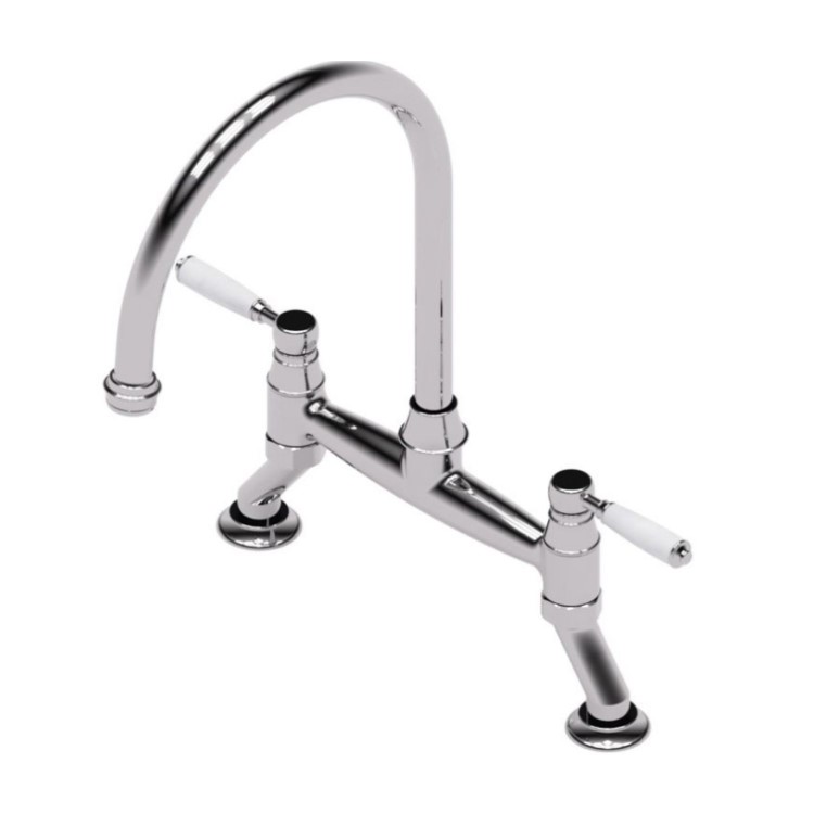 Abode Oxbury Bridge Mixer Tap - Chrome