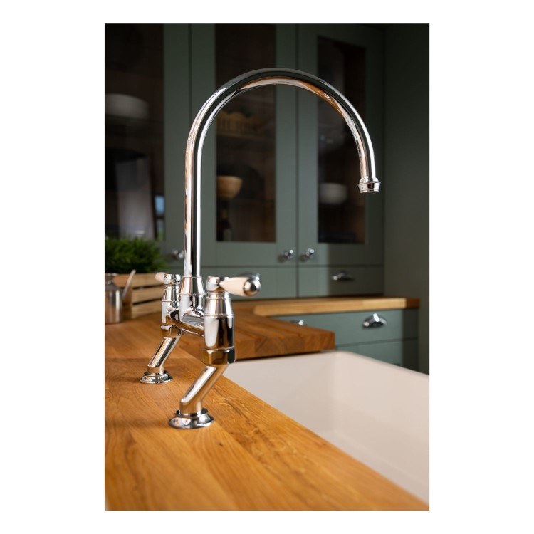 Abode Oxbury Bridge Mixer Tap - Chrome