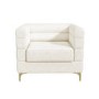 Cream Boucle Square Armchair - Astrid