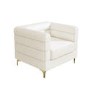 Cream Boucle Square Armchair - Astrid