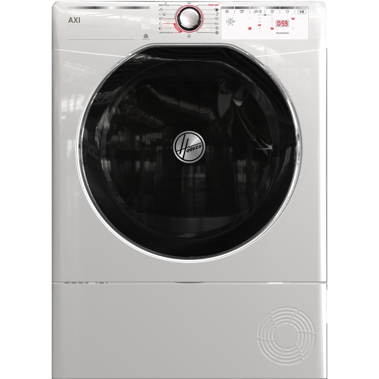 Hoover ATDHY10A2TKEX AXI Aquavision Freestanding 10kg Hybrid Heat Pump Tumble Dryer With WiFi - White With Tinted Door