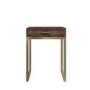 Walnut Bedside Table with Drawer and Legs - Aubrey