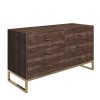 Aubrey Solid Wood TV Unit with Gold Legs &amp; Drawers - TV&#39;s up to 60&quot;