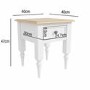 Small White Side Table with Pine Top & Drawer - Auckland