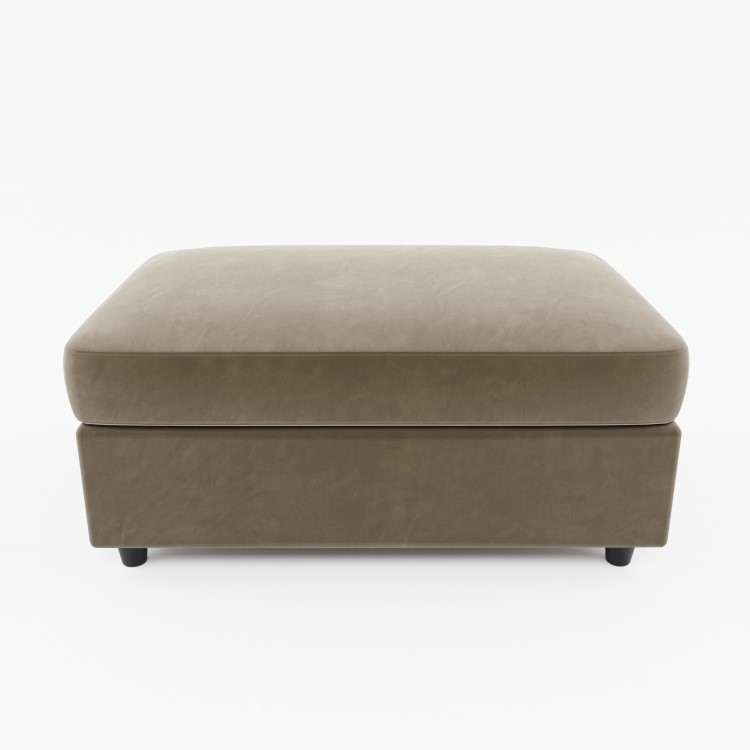 Large Mink Velvet Footstool - August