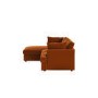 Large Burnt Orange Velvet Left Hand 4 Seater Chaise Corner Sofa - August