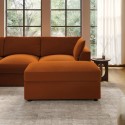 AUG006 Large Burnt Orange Velvet Footstool - August