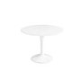 Small Round White High Gloss Dining Table - Seats 4 - Aura