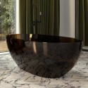 AUR1700AMB  Amber Freestanding Double Ended Transparent Resin Bath 1700 x 750mm - Aurea