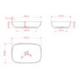 GRADE A1 - Amber Rectangular Transparent Resin Countertop Basin 600mm - Aurea