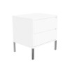 Austin White High Gloss 2 Drawer Bedside Cabinet