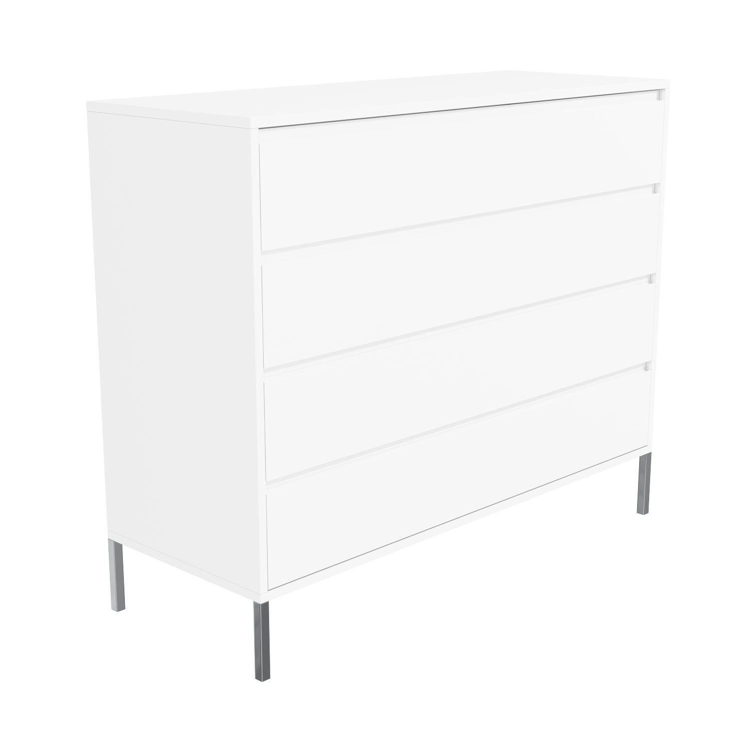 Austin White High Gloss 4 Chest of Drawers BuyItDirect.ie