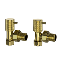 Brass Knurled Round Angled Radiator Valves