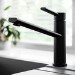 Black Single Lever Monobloc Kitchen Mixer Tap - Essence Ava