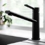 Essence Ava Single Lever Monobloc Mixer Kitchen Tap- Black
