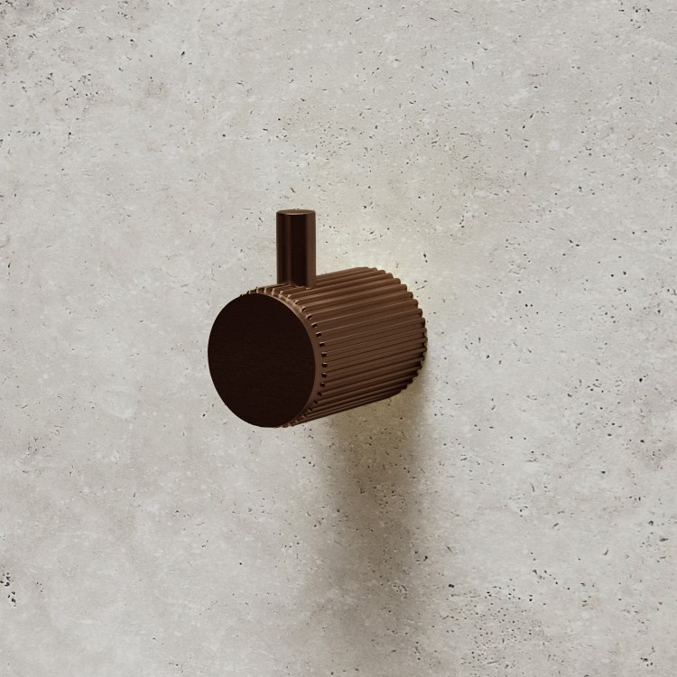 ONLY OPENED - Bronze Knurled Towel Hook - Arissa