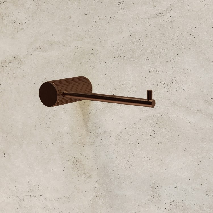 GRADE A1 - Bronze Knurled Toilet Roll Holder - Arissa
