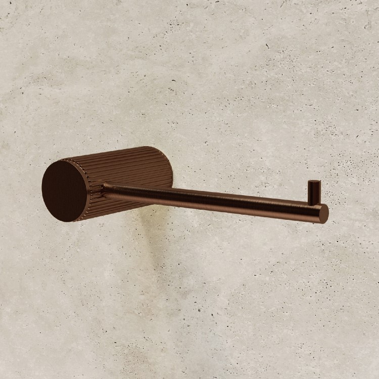 GRADE A1 - Bronze Knurled Toilet Roll Holder - Arissa