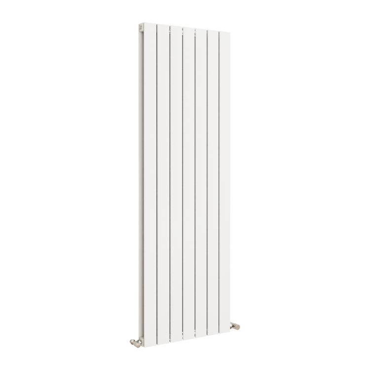 GRADE A1 - Eco Eleganza White Vertical Flat Designer Aluminium Radiator 1600x525mm Double Panel 4724 BTU
