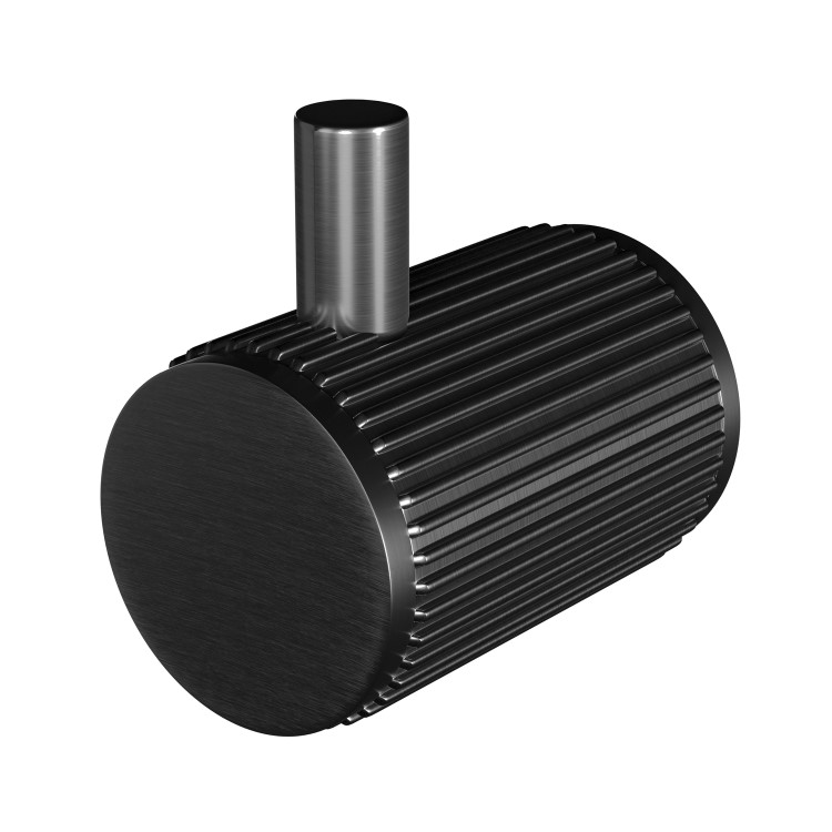 GRADE A1 - Gunmetal Knurled Towel Hook - Arissa