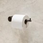 GRADE A1 - Gunmetal Knurled Toilet Roll Holder - Arissa